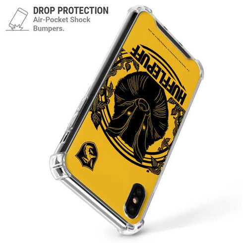 Wizarding Worlds Harry Potter Hufflepuff Illustration iPhone XS Max Clear Case